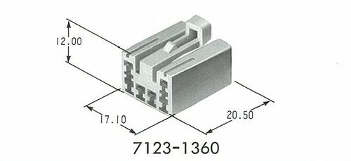 7123-1360 连接类型 电线对电线连接 电线对基板连接 直接连接电器